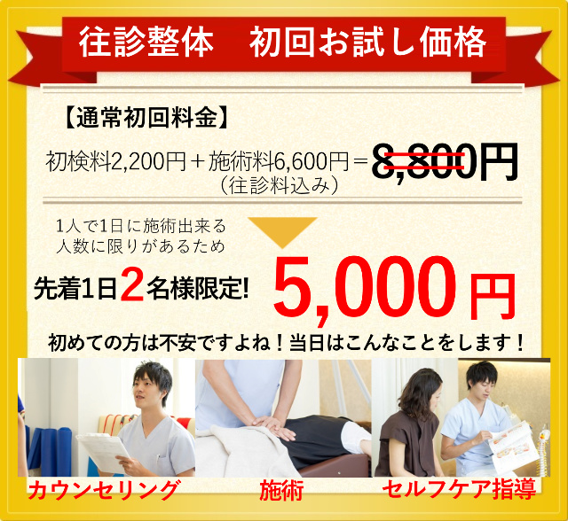 往診整体　オファー5000円