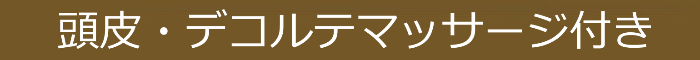 頭皮・デコルテマッサージ付き